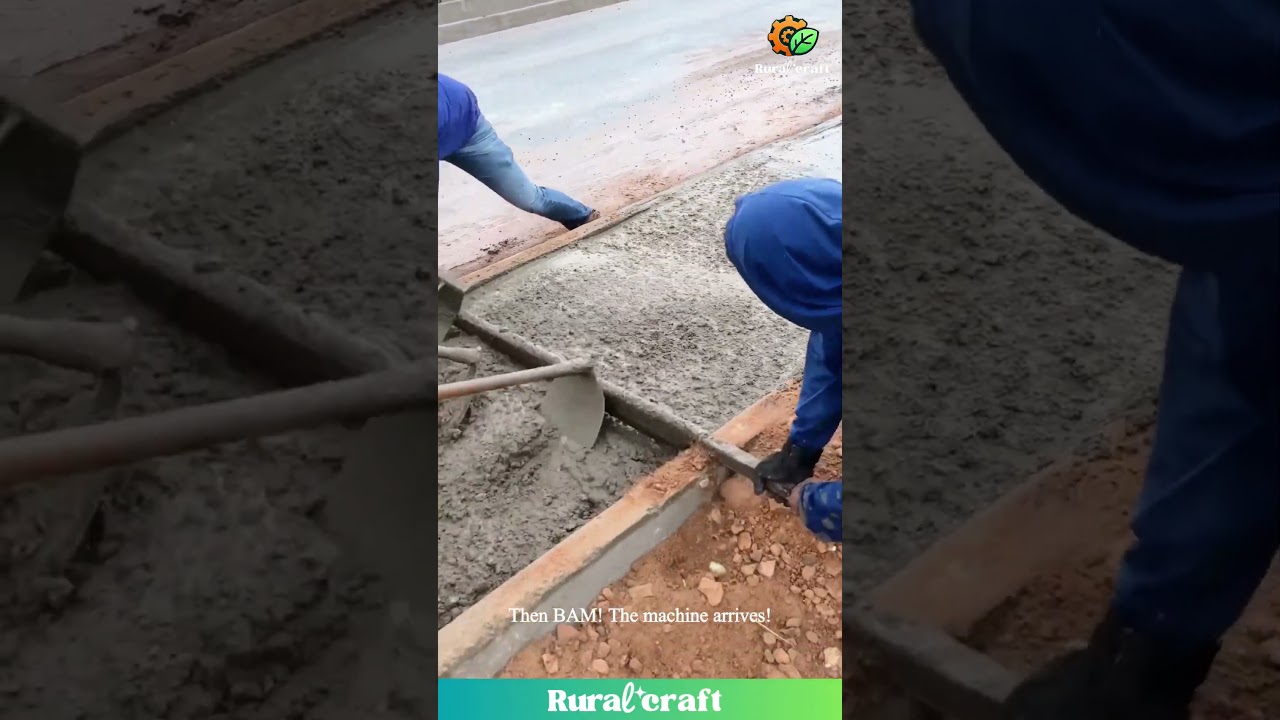 Primitive Tools THEN High-Tech Machine?! Is This Concrete Finish FLAWLESS or FAIL? YOU JUDGE!