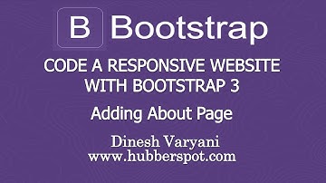 Code a Responsive Website with Bootstrap 3 - #9 Adding About Page