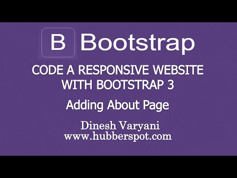 Code a Responsive Website with Bootstrap 3 - #9 Adding About Page