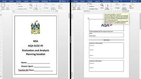 GCSE PE NEA Analysis