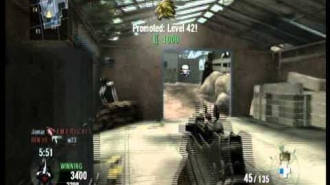 Call Of Duty BO 51 kills TDM Wii