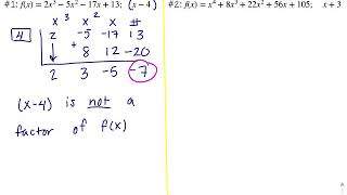 Factor Theorem - Definition and Examples