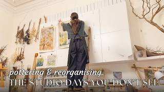 The Work That Isn't the Artwork | Studio Decluttering, Organising & Prepping for My Masters Painting