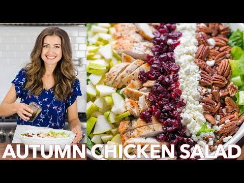Healthy Autumn Chicken Salad Recipe + Easy Salad Dressing