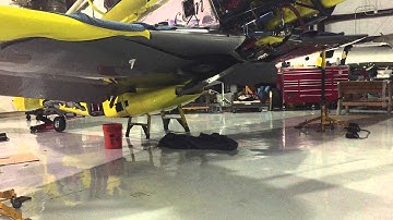 P-51 landing gear retract test. Precious Metal, Race #38