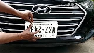 INSTALLED A FRONT LICENSE PLATE W/O HOLES ON THE BUMPER COVER.