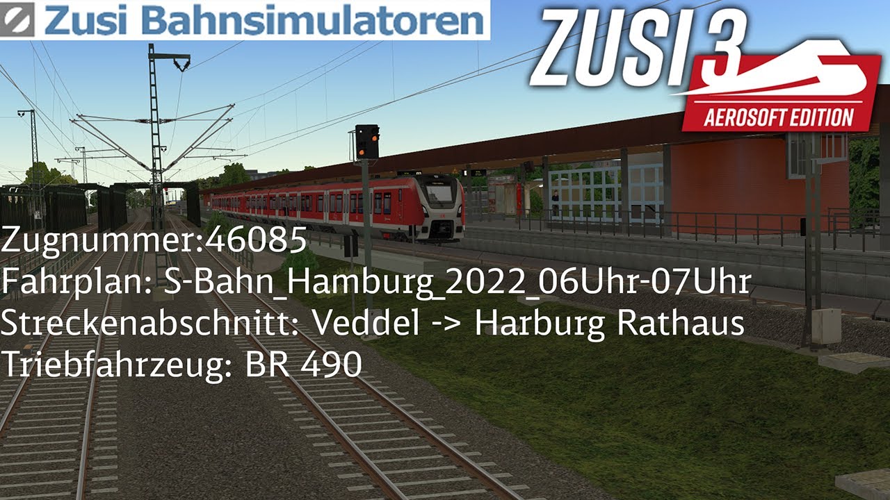 | ZUSI 3 | S 46085 Veddel → Harburg-Rathaus | BR 490 | mit Orginal Ansagen