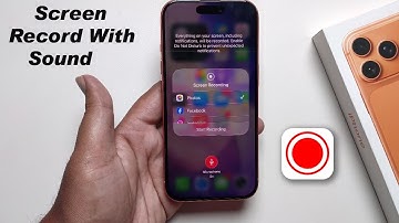 iPhone 17 Pro / Max : How To Screen Record With Sound