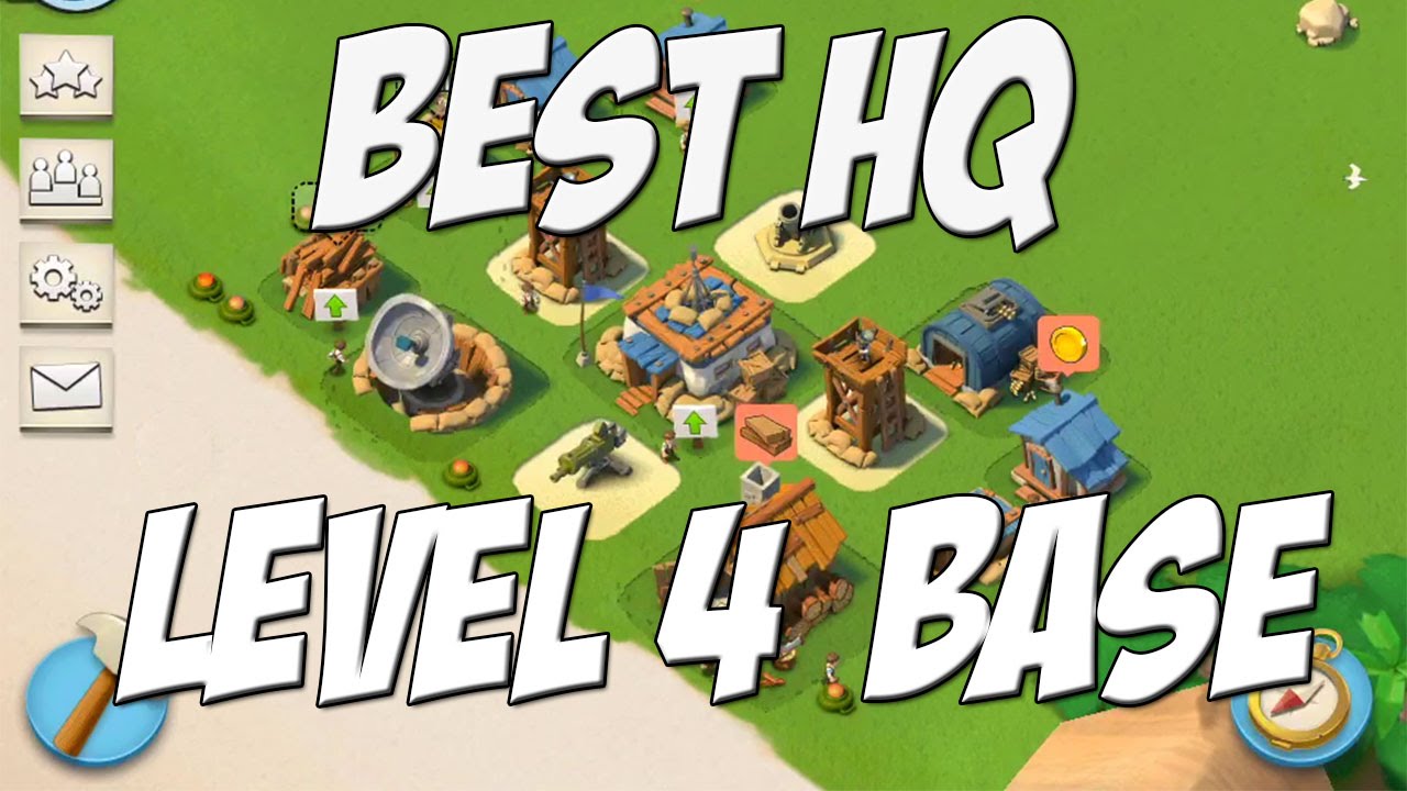 Boom Beach - Best HQ Level 4 Base! - YouTube