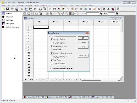 Statgraphics Saving System Settings