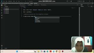 Tugas Video Praktikum Pemrograman Berbasis Web(Menampilkan Array Dengan Perulangan For) 