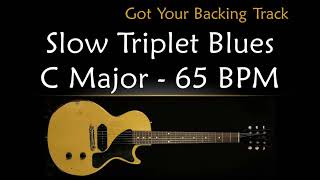 Backing Track - Slow Triplet Blues in C Major