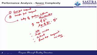 Lecture – 8 Performance Analysis (Space Complexity)