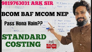 A ❤️University Solution ❤️2025 Standard COSTING COST ACCOUNT Mcom Nep Tybcom/tybaf Sem6 Ark sir
