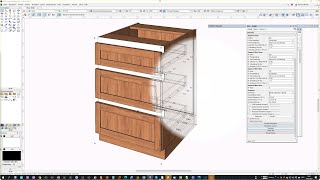 Küchenkorpus mit Griffloser Front erstellen mit der Möbel-CAD-Software ElementsCAD für Vectorworks
