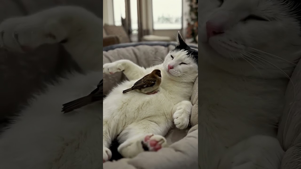 Cat Adopts Baby Sparrow – An Unlikely Friendship Blooms