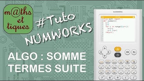 SUITES : Calculer la somme des termes d