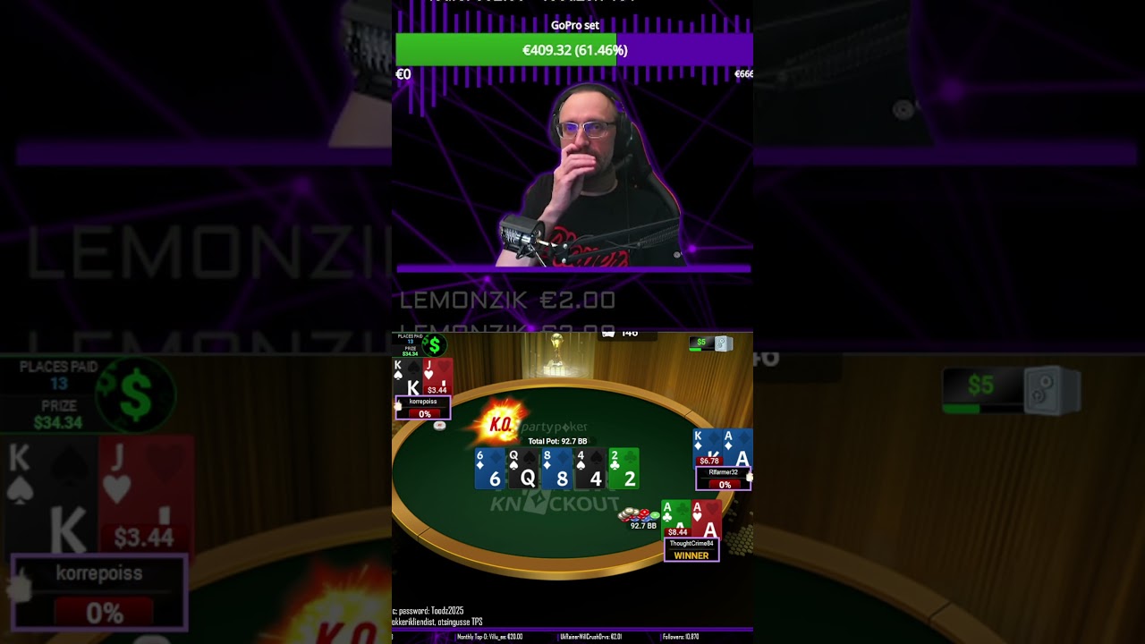 Final 3 on tourney (Toodz Poker Show vol.96) | 