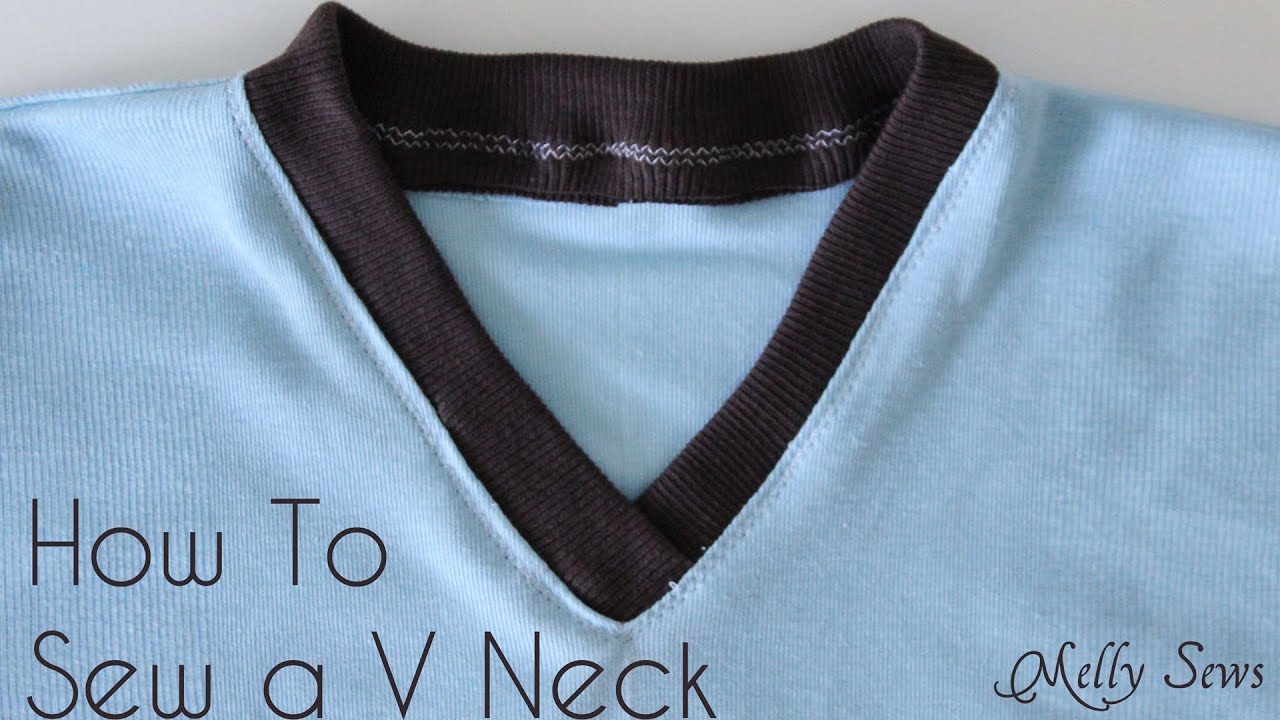 How To Sew A V Neck T Shirt Youtube