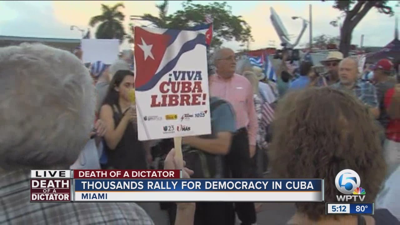 Thousands rally for democracy in Cuba YouTube