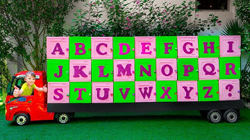 Five Kids learn the Alphabet / ABC Vehicles