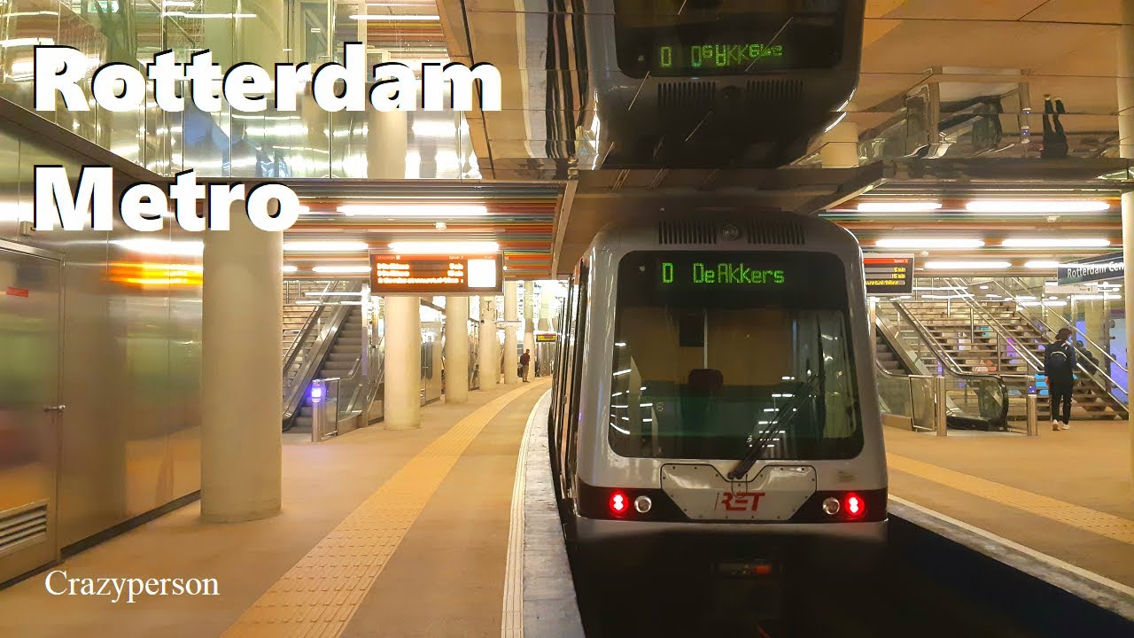 Korte RET Metro Spijkenisse - Rotterdam Centraal Lijn D 2022