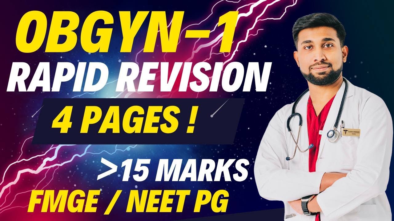 Obs & Gyne Rapid Revision in 4 Pages 🔥 | FMGE & NEET PG #fmge #neetpg # ...