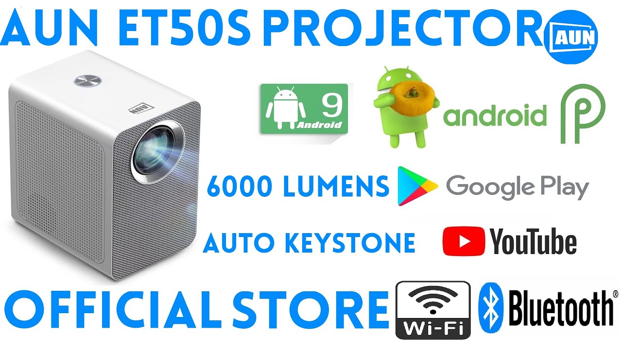 AUN ET50S mini proyector 4k Android WIFI bluetooth proyector para