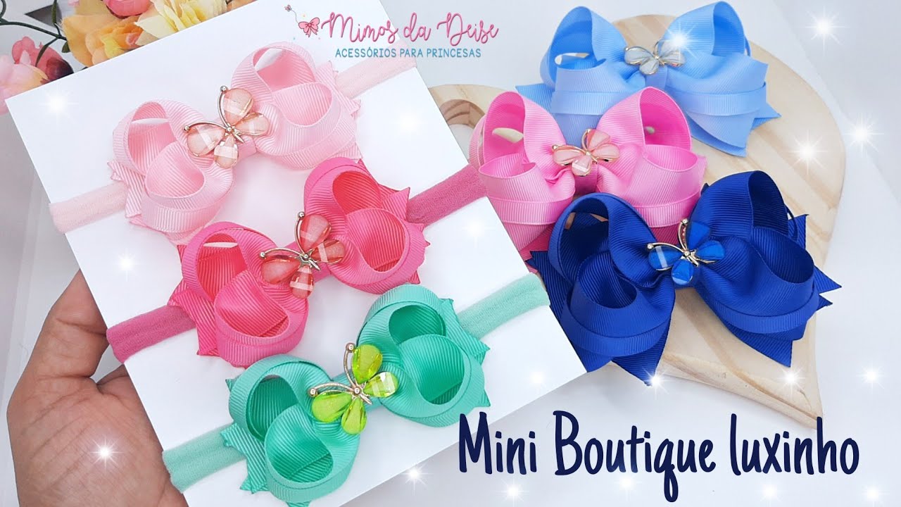 Mini boutique luxinho com spaik 🎀 Diy ribbon bow hair