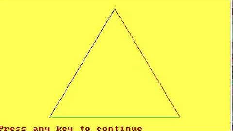 HOW TO DRAW A TRIANGLE IN QBASIC