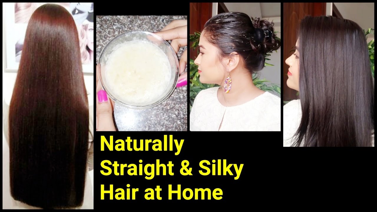 Magical Home Remedy to get Naturally Straight & Silky hair//Best ways to get  rid of dry frizzy hair - YouTube