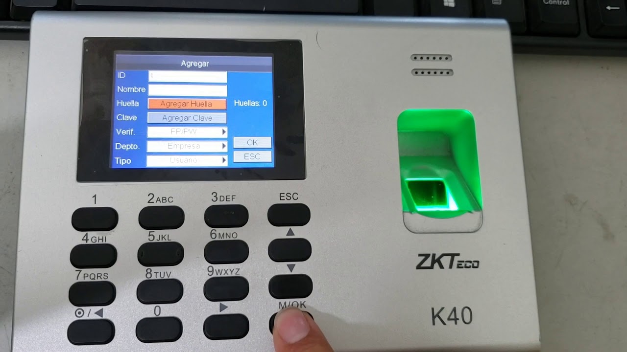 Agregar Usuarios En Checador ZKTECO K40 YouTube agregar-usuarios-en-checador-zkteco-k40-youtube