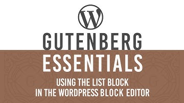 Add Quick Lists in WordPress Gutenberg Block Editor
