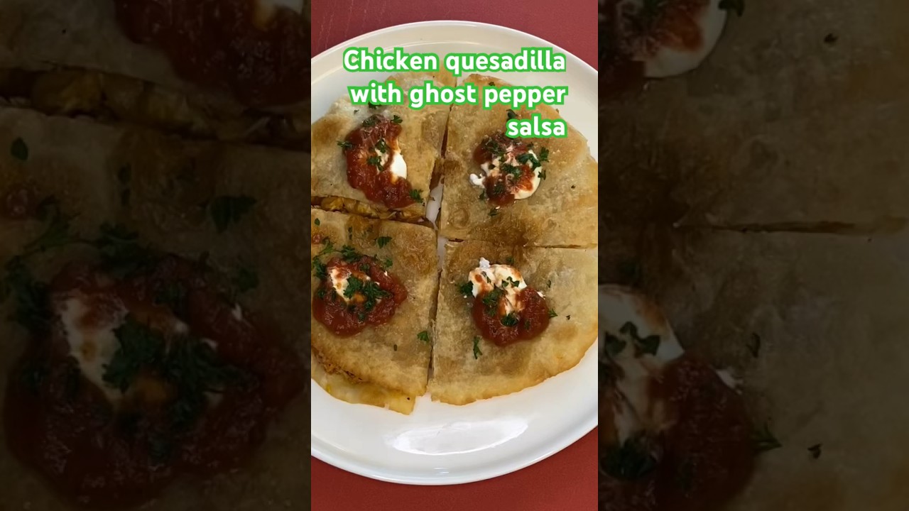 Chicken quesadilla with ghost pepper salsa shorts cooking YouTube