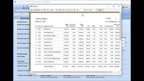Actpay payroll software Demo showing how to Add Staff and Calculated Salary