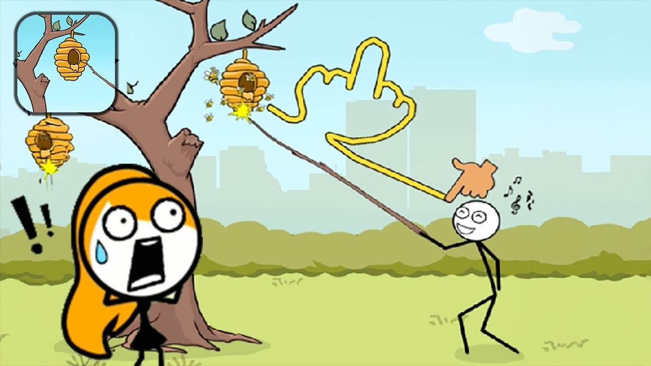 Save the Bee(WEEGOON) - Part 1 Levels 1-35 Funny Stickman Game ...