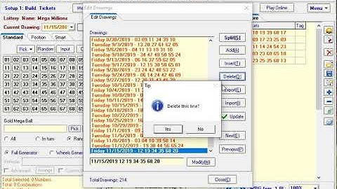 Lotto007 Ultimate Video Tutorial - Online update drawings and edit drawings data