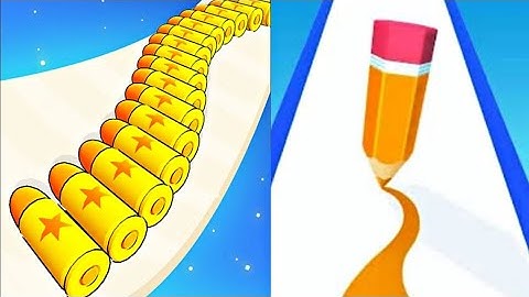 Pencil run Vs Battery run gameplay, New top Satisfying ASMR walkthrough video game, Android game