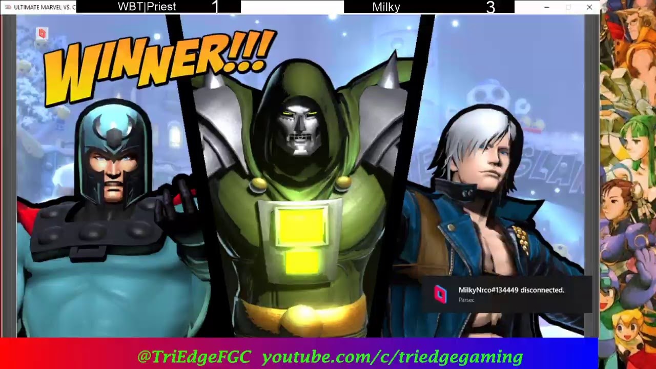 UMVC3 WNF secondary stream.  AWS Parsec Marvel 12/09/2020