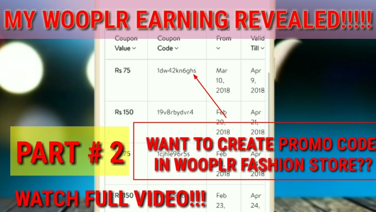 Part 2 How To Create Promo Code On Wooplr Store 2018 My - part 2 how