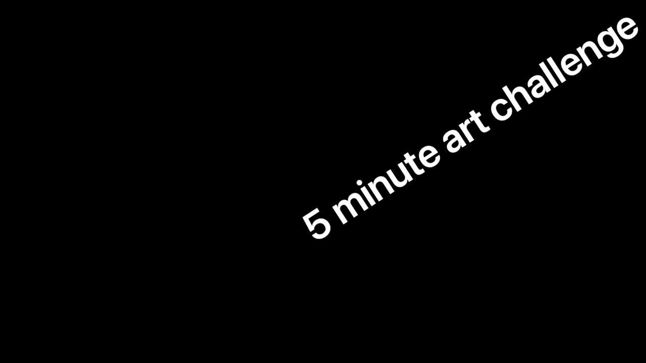 5 minute art challenge | Art with Taco - YouTube