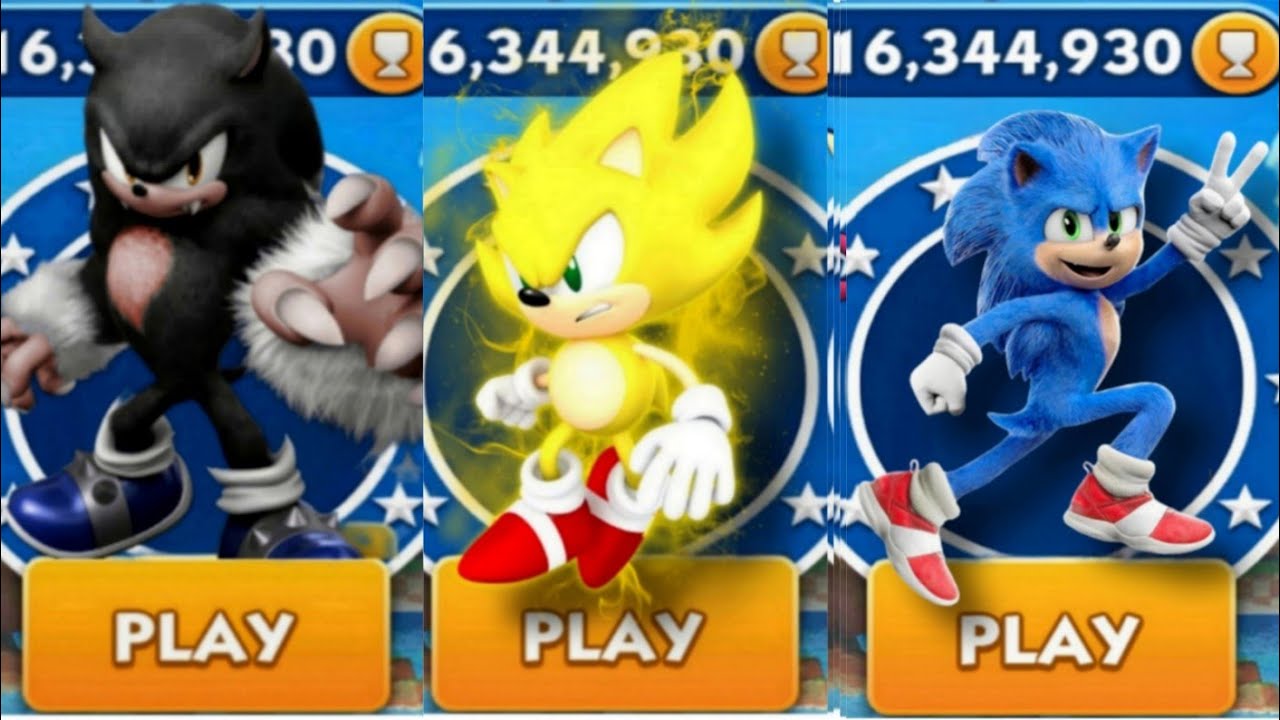Sonic Dash - Werehog VS Classic Super Sonic VS Movie Sonic _ Movie ...