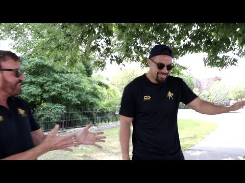 boxing news 24/7 co.uk WHO'S GOT THE BETTER MOVES? - JOSEPH PARKER & TRAINER KEVIN BARRY GO AT IT IN DANCE-OFF ON FIGHT-DAY
