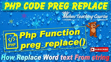 Php Function Replacing Word with preg_replace Code #mehmitech