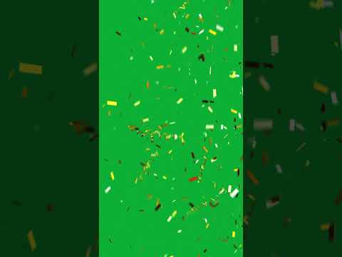Confetti Green Screen Vertical