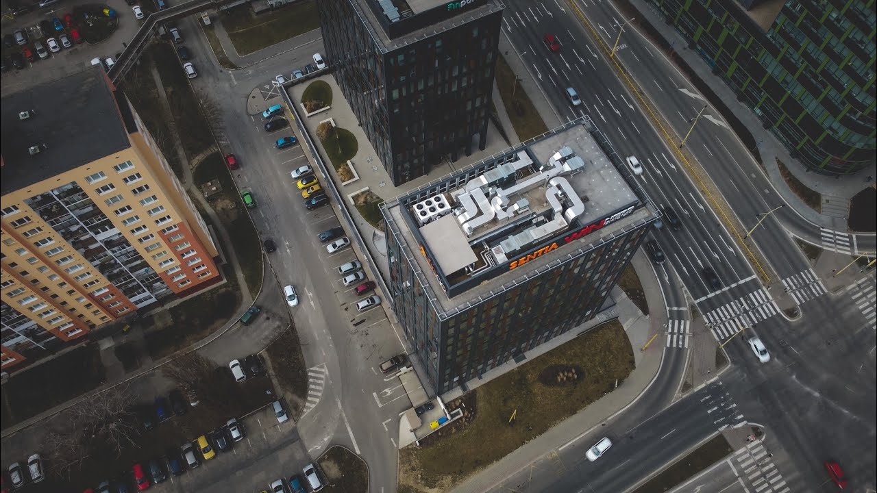 One of the Slovak largest cities (Košice) /Košice z oblakov/ Hlavné mesto východu/ 4K DJI MINI 2