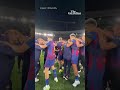 Barcelona celebrate winning La Liga title after beating Real Madrid at the Camp Nou #shorts