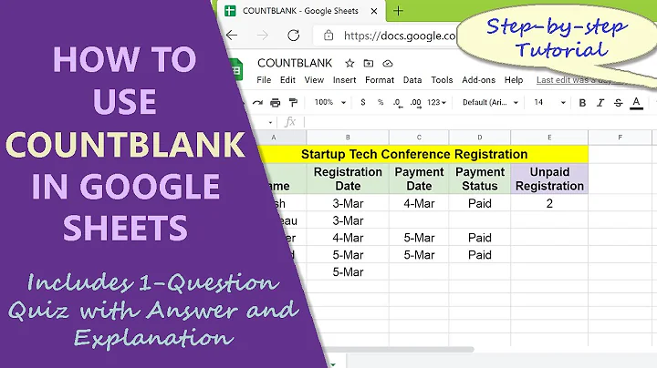 Google Sheets COUNTBLANK Function | Count Empty Cells | How to Use COUNTBLANK