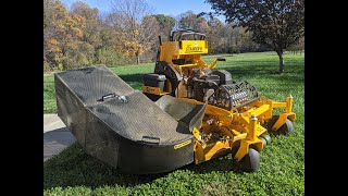 Clearing leaves on my Wright Stander B 52 with Grass Gobbler & Leaf Gobbler attachments