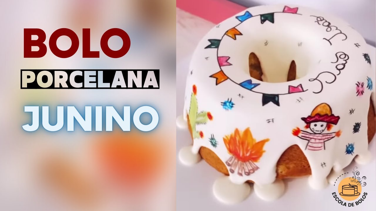 Bolo de Porcelana Junino